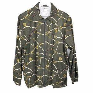 Vintage BonWorth Equestrian Print Zip Up Jacket